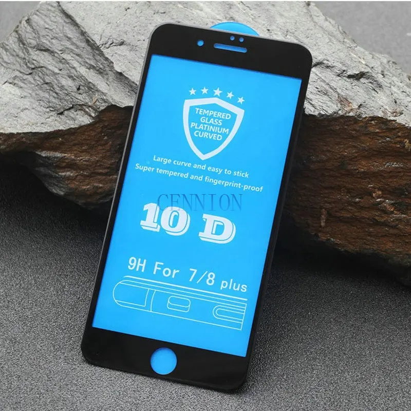 10D полное покрытие закаленное стекло протектор для iPhone XR Xs Max X 6 7 8 plus 100 шт включает розничную упаковку