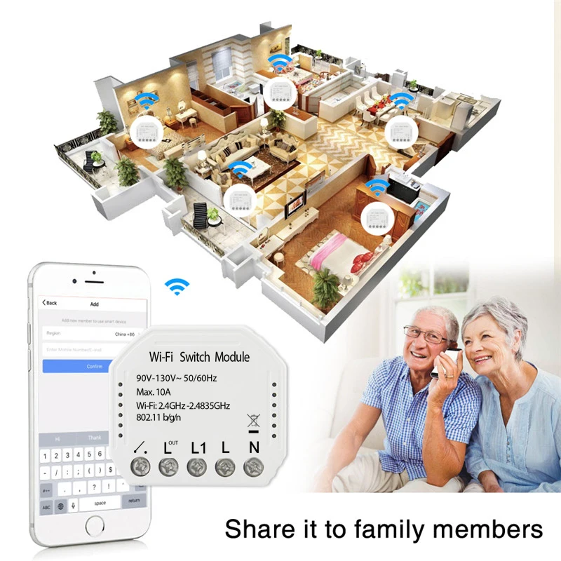Wifi умный выключатель света Diy модуль Smart Life/Tuya приложение дистанционное