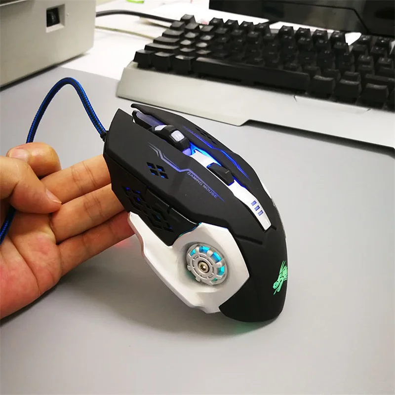 Professional Gamer Gaming Mouse 6D 3200DPI Adjustable Wired Optical LED 6 Keys USB Cable for PC laptop GT | Компьютеры и офис