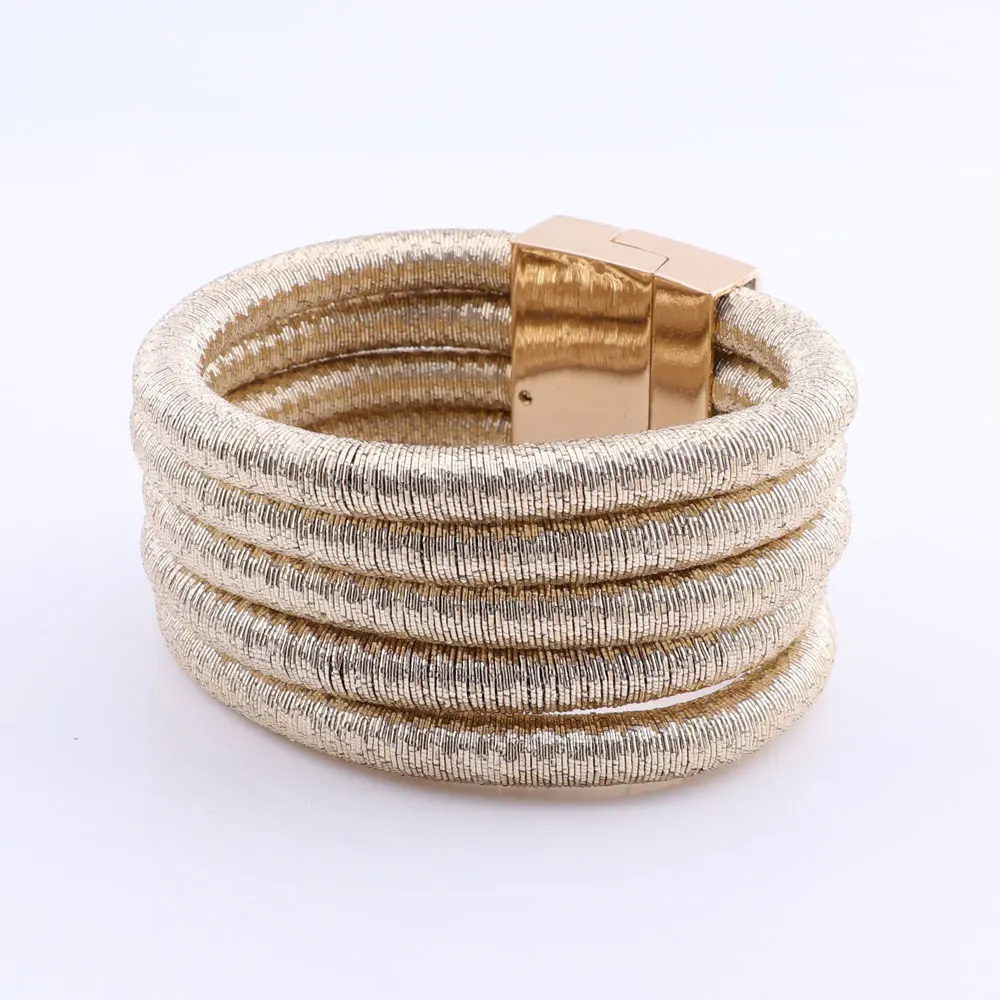 Hot Boho Collar Necklace Jewelry Sets Fashion Magnetism Button Multilayer Choker Necklaces Bracelet Earrings Set Women Bijoux | Украшения и