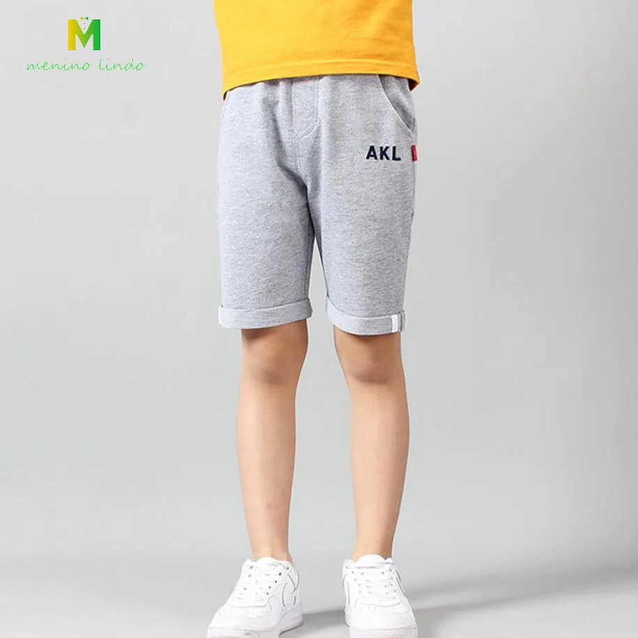 Летние Короткие брюки для мальчиков детские до колена пляжные подростковые