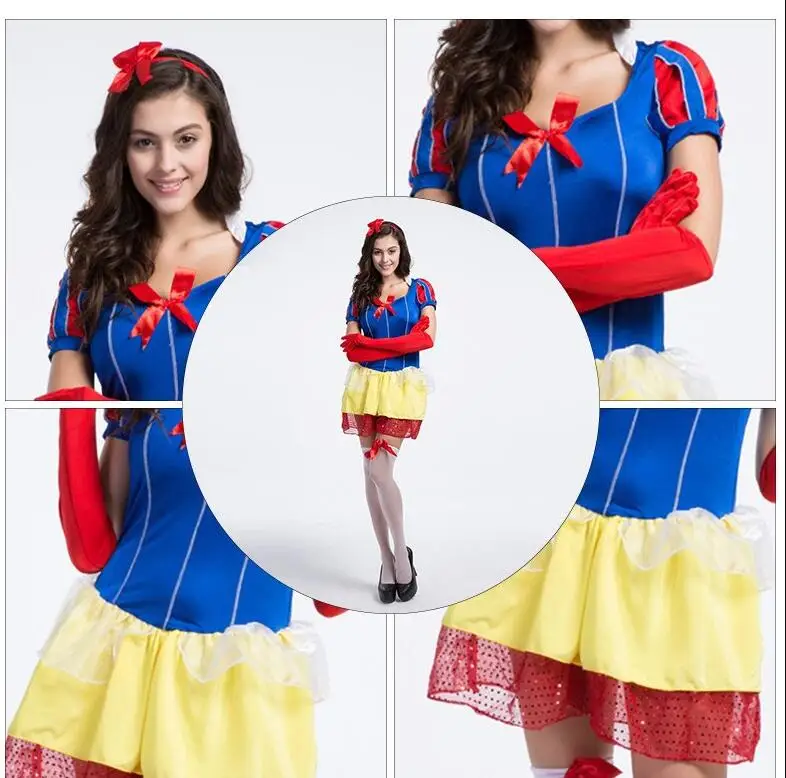 Lovely Girls Princess Dress Party Gown Halloween Cute Snow White Costume For Women Vestidos | Тематическая одежда и