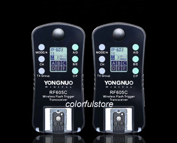 Беспроводной дистанционный триггер для вспышки YongNuo RF 605 C подходит камер Canon Rebel SL1