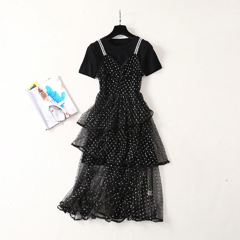 Высокое качество новая мода 2020 дизайнерское подиумное женское длинное черное