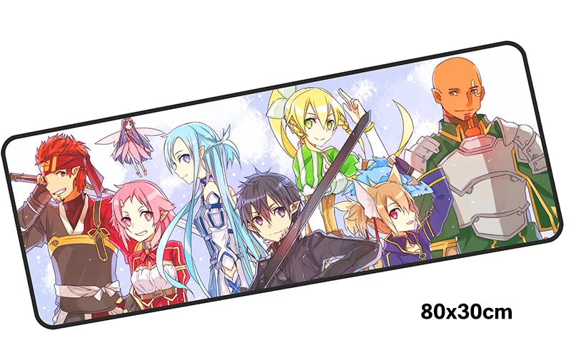 Sword Art Online коврик для мыши геймер 800x300X3 мм игровой коврик для мыши профессиональные аксессуары для ноутбуков ПК эргономичный коврик для ноутбука - Цвет: Size 800x300X3MM
