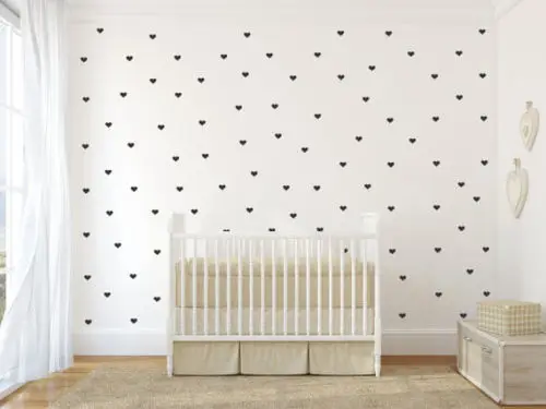 100 шт./компл. наклейки на стену в форме сердца для детей и подростков|decorative vinyl|heart