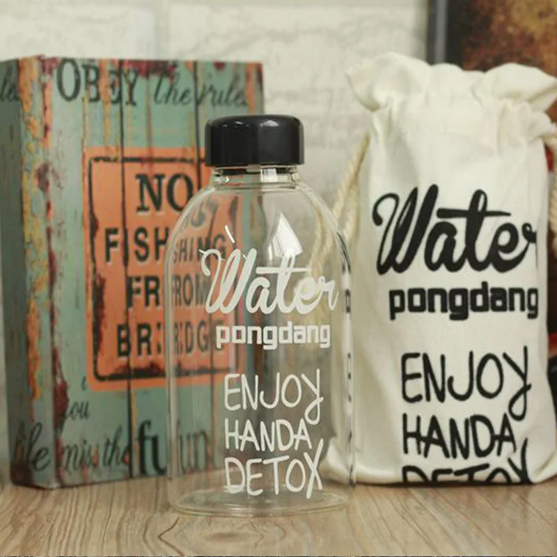 Пластиковая бутылка для воды большой емкости 1000 мл 600 креативная Милая