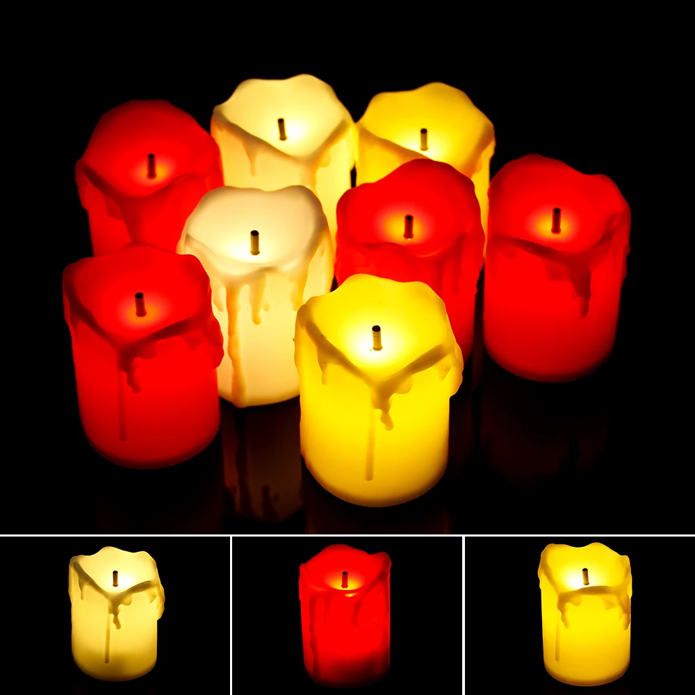 12 шт./упак. мерцающий беспламенный светодиодный чай свет Мерцающий Чай Свеча Свет
