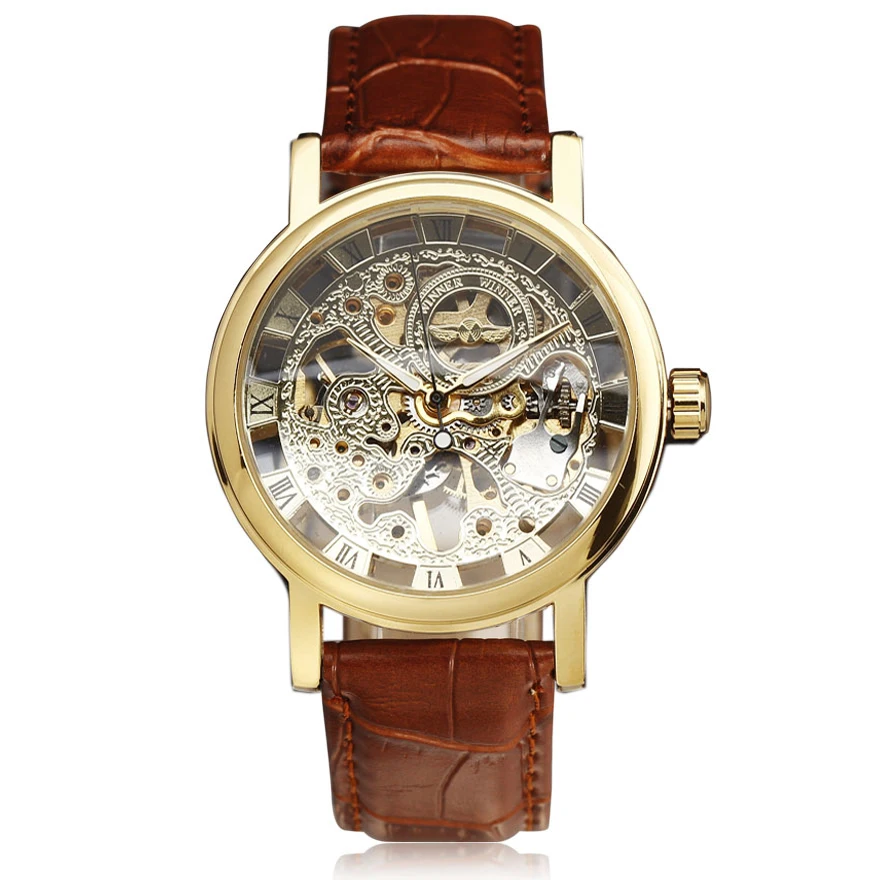 Часы наручные WINNER мужские/женские механические модные брендовые повседневные