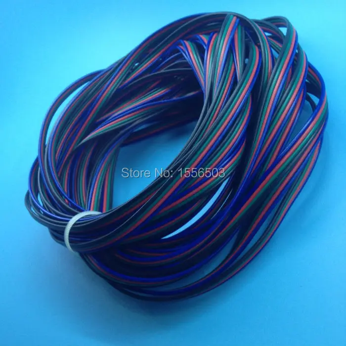 2 метровый 4 контактный RGB кабель изолированный цветный ПВХ провод 22AWG 12 В