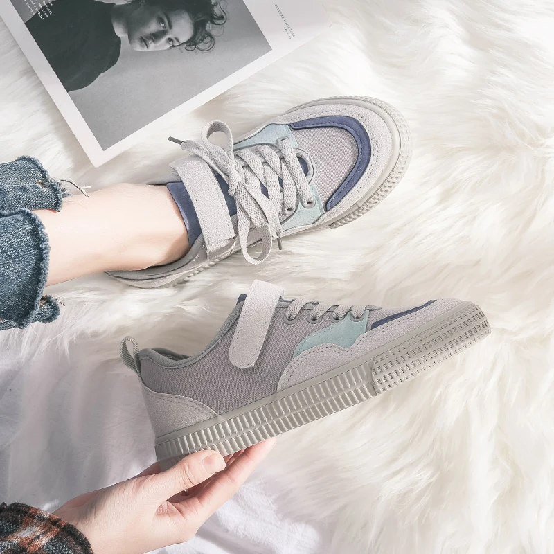 Кеды женские холщовые кроссовки повседневная обувь на шнуровке плоская подошва