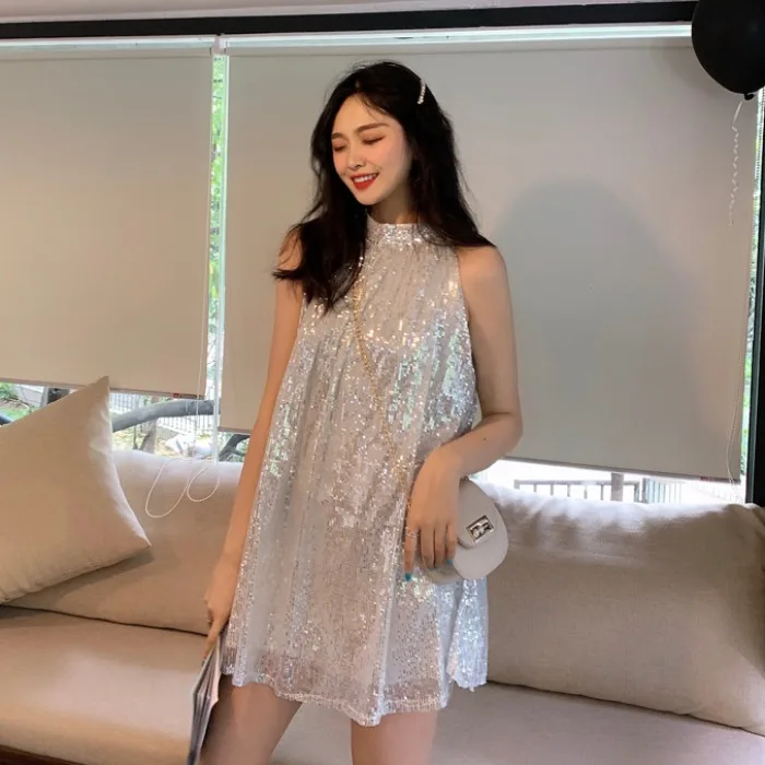 Расшитое блестками мини-платье без бретелек модный бренд Летняя женская одежда
