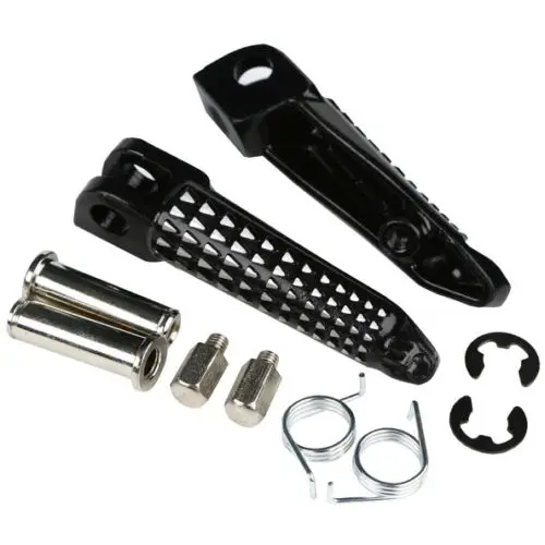 Передняя Подножки для Kawasaki Ninja 650R(EX650) 2006-2013 ER-6N ER-6F ER6 KLE650 Versys Z750 Z750S Z1000 мотоцикл - Цвет: Black