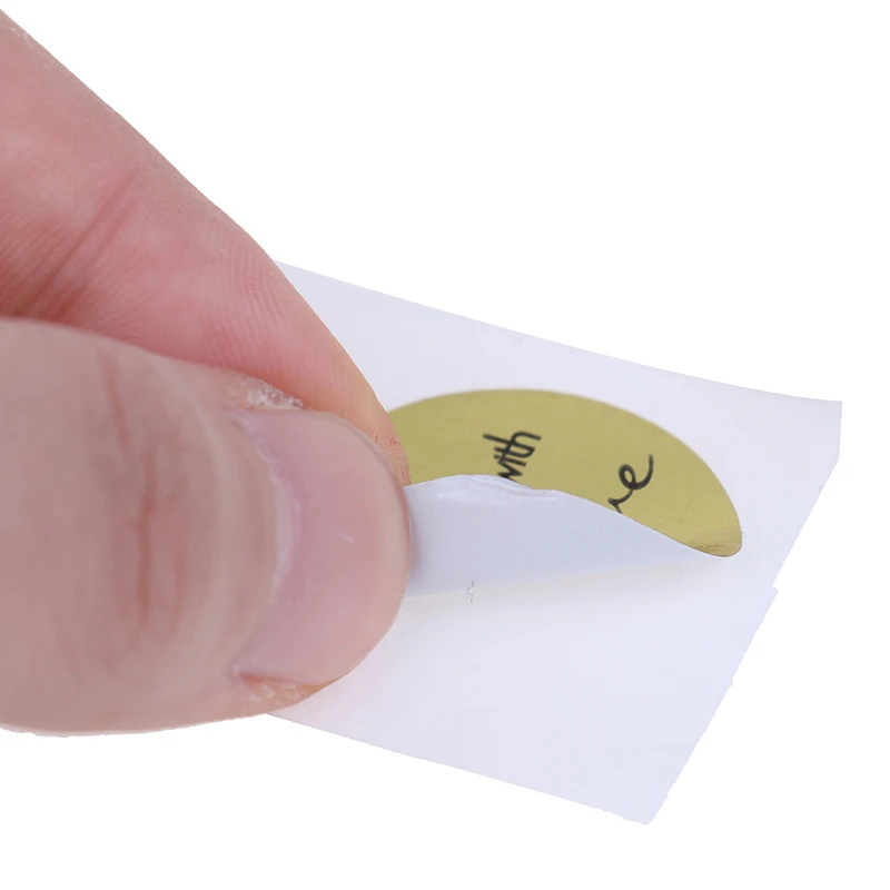 500PCS/roll scrapbooking for Package stationery handmade sticker Round Gold "homemade with love" Stickers