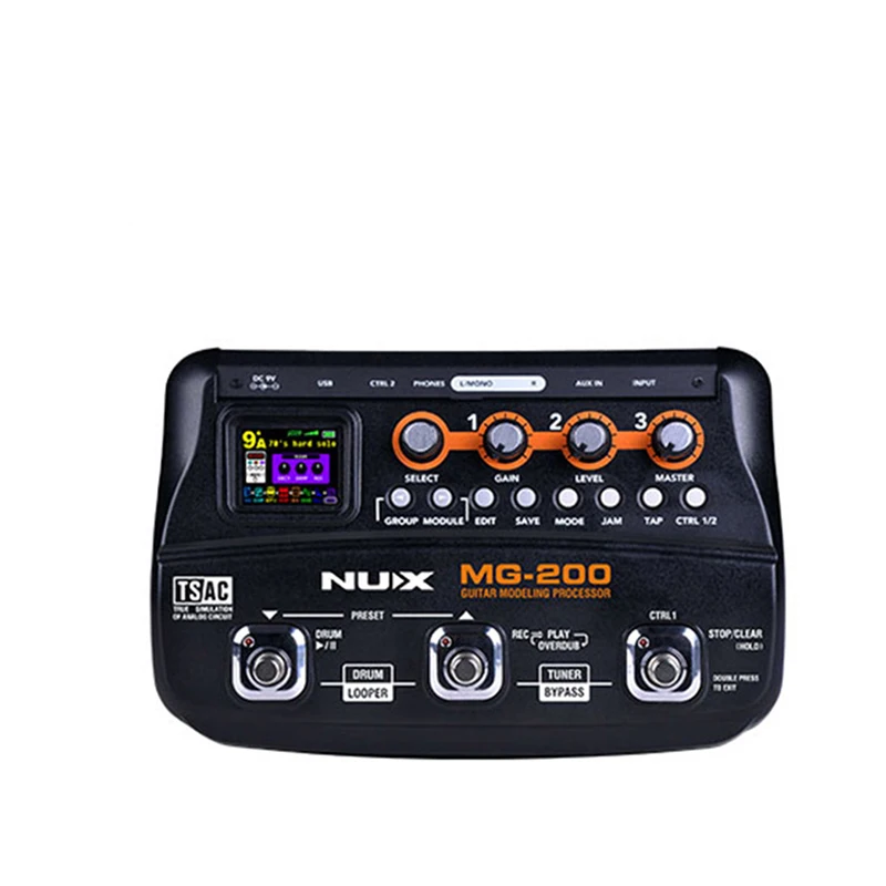 NUX MG 200 Новый Гитарный процессор эффектов моделирующая педаль гитарный мульти с 55