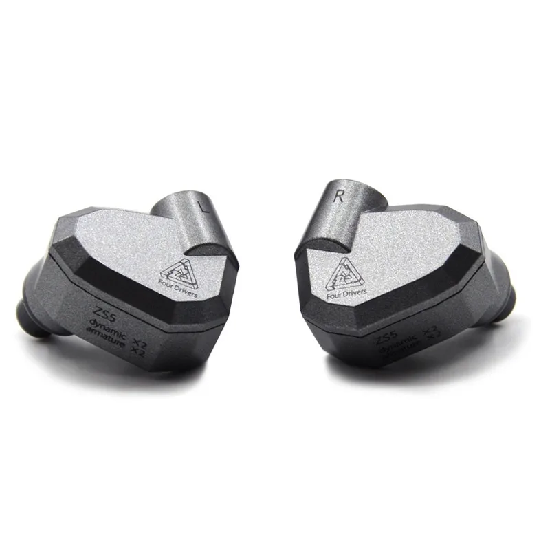 Оригинальный KZ ZS5 HiFi Наушники 2DD + 2BA Гибридный в ухо DJ monito супер бас ушной