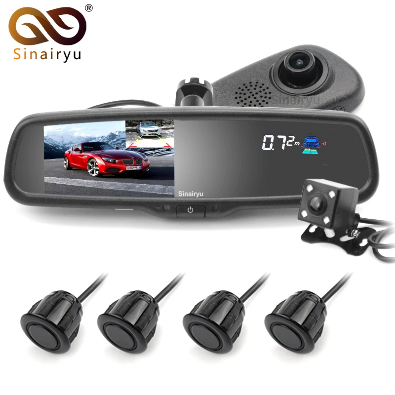 Автомобильный видеорегистратор FHD 1080P с 4 датчиками парковки|dvr detector|dash camcar dvr |