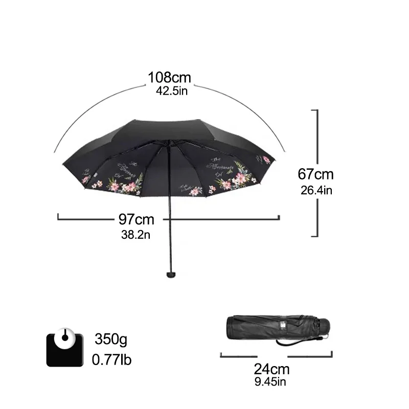 Китайский Зонт лучшего бренда от дождя женские складные зонты с цветочным УФ