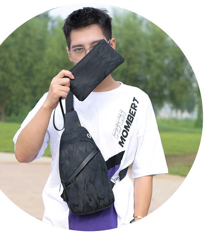 Школьный рюкзак FengDong 2 шт./компл. одного плеча слинга Грудь мешок usb зарядка сумка-мессенджер для мужчин, мужской клатч, водонепроницаемый, рюкзак для путешествий, сумка через плечо