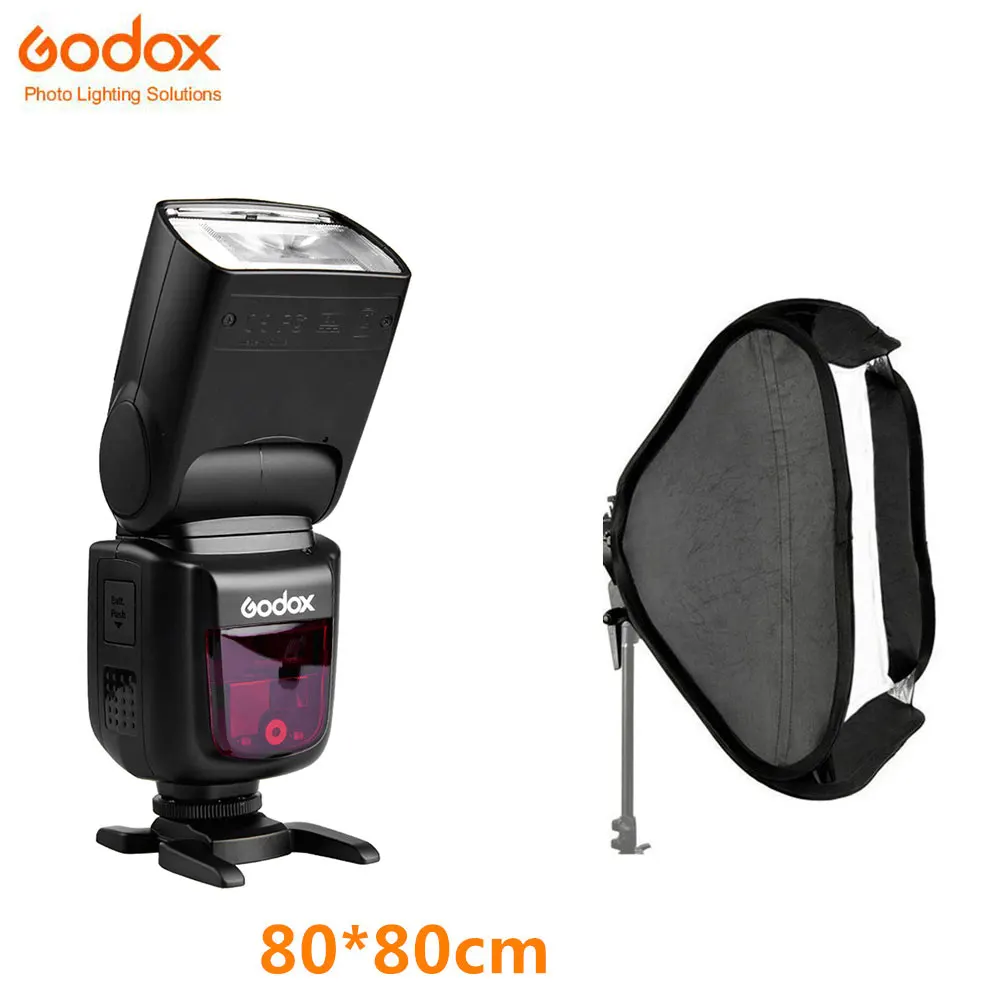 Godox V860ii фотовспышка Камеры Вспышка + s-тип кронштейн Bowen держатель с 80x80 см