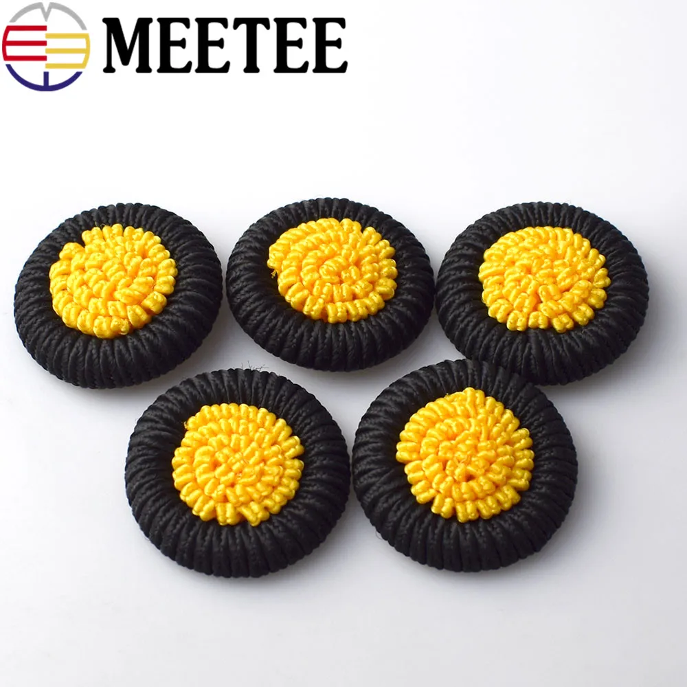 Meetee 5pcs 38mm Cloth Shank Button Round Covered DIY Manual Tang Suit Apparel Sewing Crafts Accessories ZK1041 | Дом и сад
