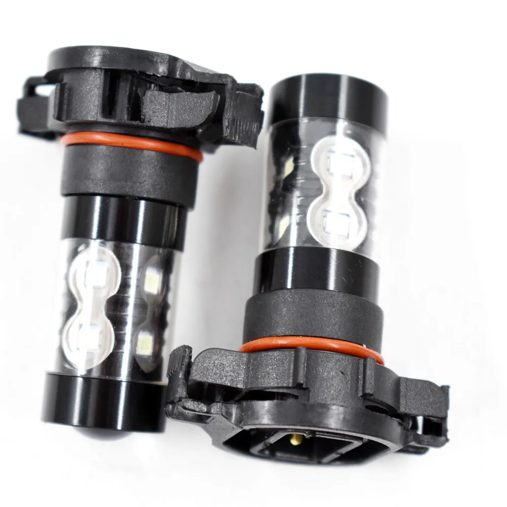 

2x 50W H16 5202 High Power LED 2400LM 8000K Ice Blue Fog Lights Bulbs Lamps