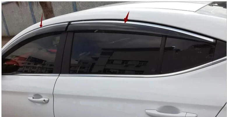 Для hyundai Elantra 2016 2017 2018 хром автомобильный оконный солнцезащитный козырек защита