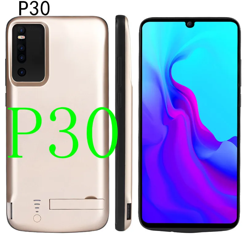 P30-Gold Внешний аккумулятор USB зарядное устройство чехол для huawei P30 Pro противоударный Аккумулятор Чехол для блока питания для huawei P30 зарядка задняя крышка Капа - Цвет: P30-Gold