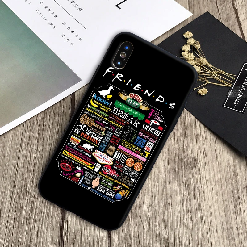 Central Perk Coffee friends tv show how to doin Black silicone Phone Case For IPhone 11 pro Se 5s 6 6s 7 8 Plus X XS R Max cover |