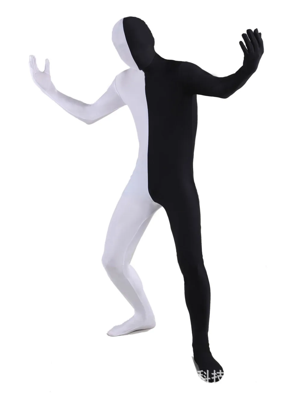 Цельные колготки с левой и правой строчкой Униформа сценическая анимация для