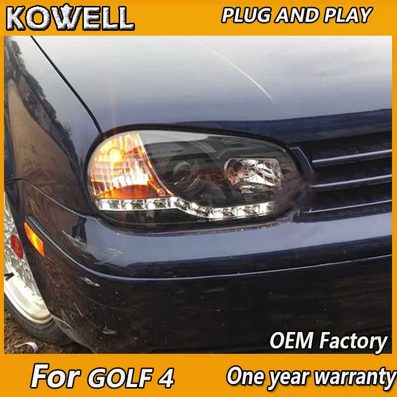 Чехол KOWELL для стайлинга автомобиля VW Golf 4 2004 2005 2006 2007 2008 фары светодиодный ные