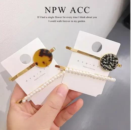 pcs/set FashionVintage Crystal Pearl Geometric Round Square Hair Clip Hairpin Elegant Wedding Engagement Headwear Jewelry | Украшения и