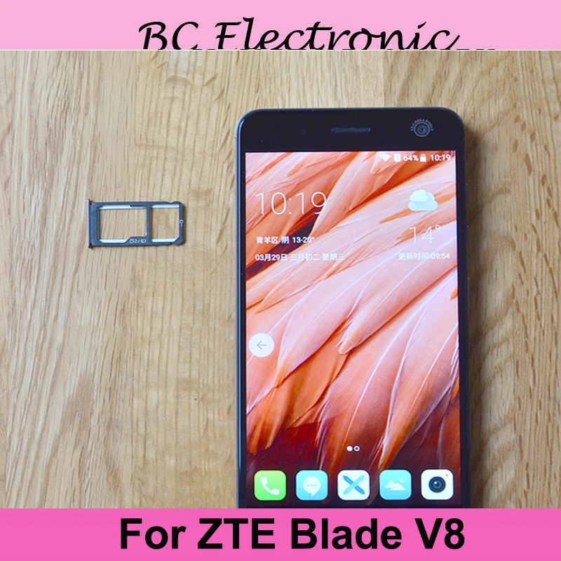 For ZTE Blade V8 BV0800 5.2inch New Original Sim Card Holder Tray Card Slot For ZTE Blade V 8 Sim Card Holder