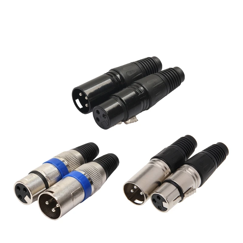 Новинка, 1 пара XLR 3 Pin штекер+ Женский Разъем Микрофона MIC Аудио разъем адаптера