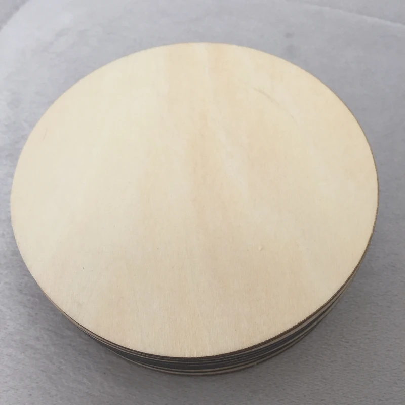 

20 x Wooden Circle Shapes, Plain Wood Craft Tags 100mm (10cm)