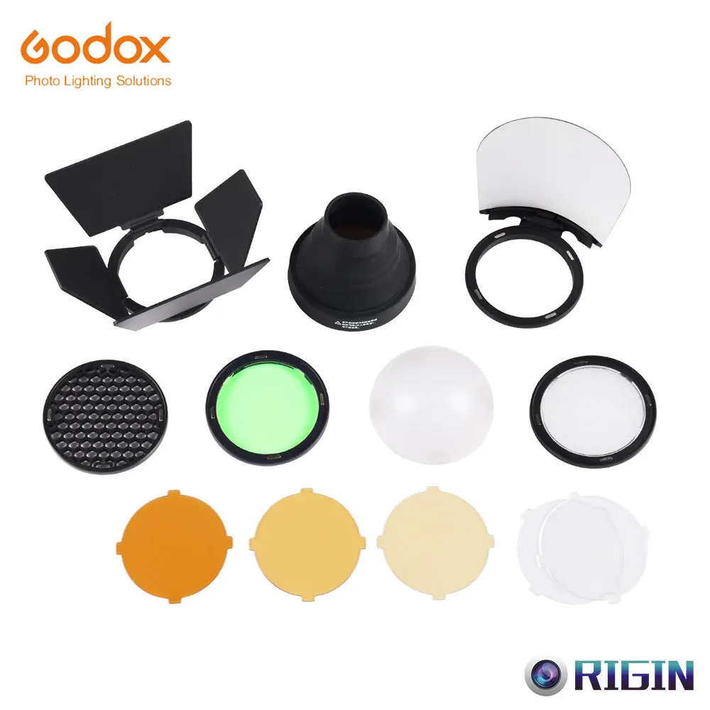 Godox AK-R1 дверь сарая Snoot Цветной фильтр отражатель соты шаровой рассеиватель