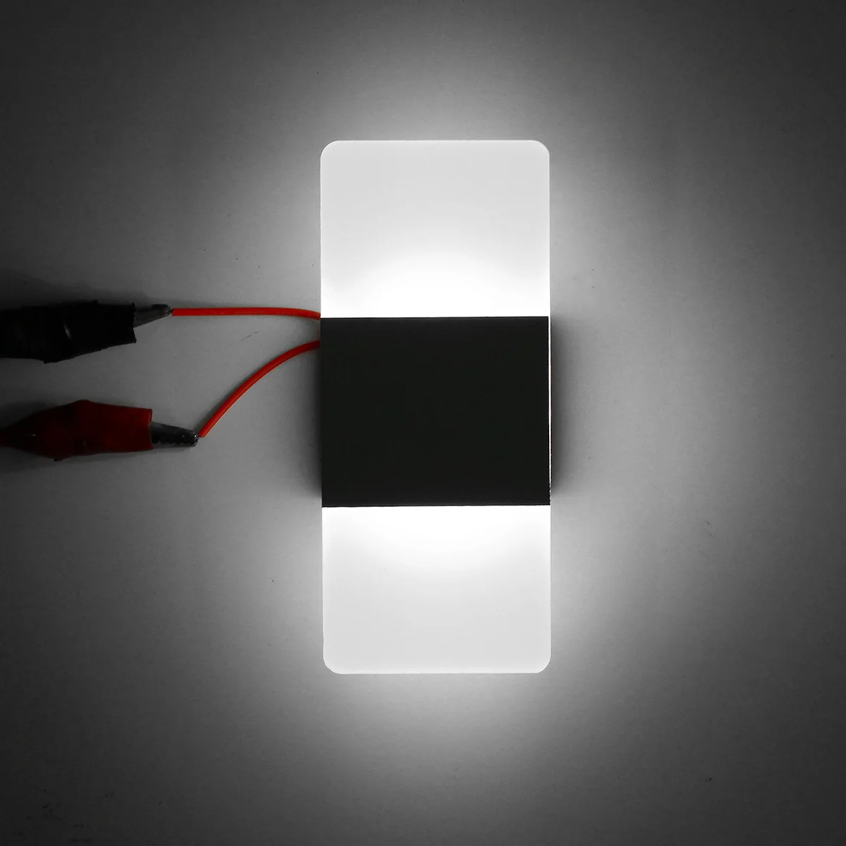 black square white S/M/L современный светодиодный круглый/квадратный настенный светильник, простой мягкий светильник для спальни, ночной прикроватный светильник, AC100-240V, теплый белый, холодный белый - Цвет абажура: black square white