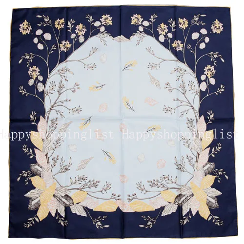 Navy Нарядные Марка twill Шелковый шарф TWIC-149443 - Цвет: Navy