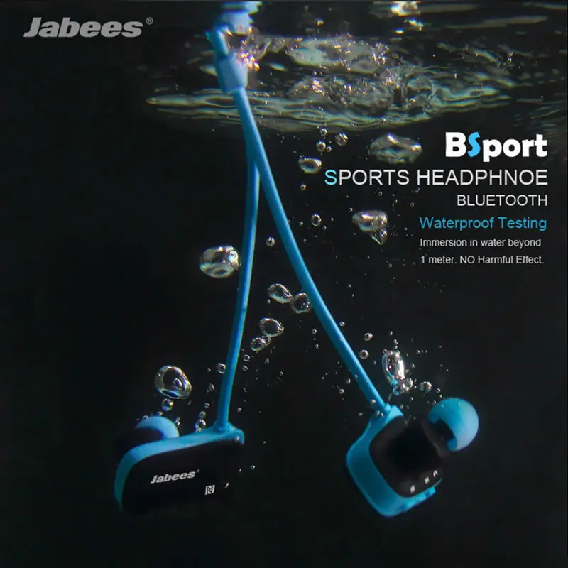 Новинка Jabees Bsport Bluetooth V4.1 Беспроводная Спортивная стерео Водонепроницаемая гарнитура наушники