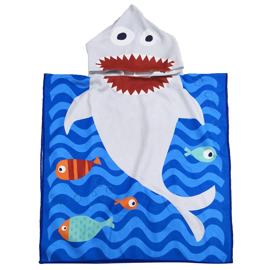 Пляжное банное полотенце с капюшоном для малышей Мягкий Купальный костюм