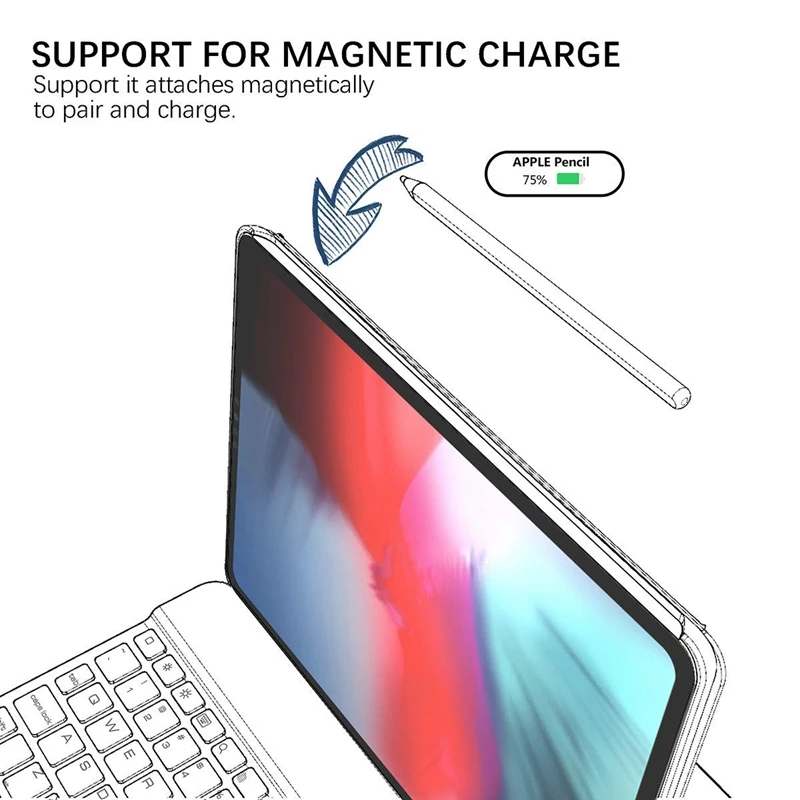 11 дюймов чехол с клавиатурой Новый съемный для планшета кожа беспроводная