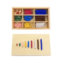 kids toys montessori materials educational wooden toy colorful checker board beads math toys early childhood preschool training