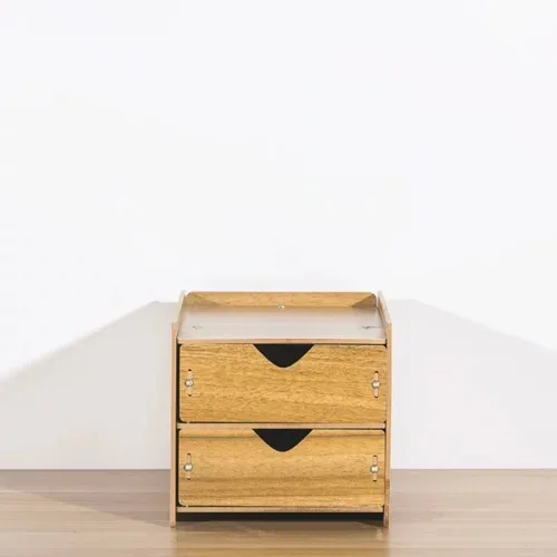 Walnut 2 layers NOOLIM ящик Органайзер коробка деревянные ящики для хранения с ящиками разделитель домашний стол органайзер настольные ящики деревянные коробки для хранения - Цвет: Walnut 2 layers