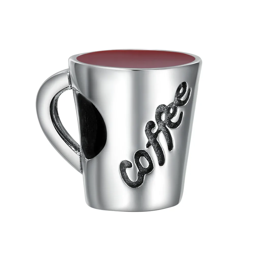 Kpop серебро 925 пробы чашка кофе очарование подходит европейский браслет