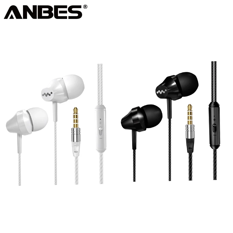 ANBES M8 наушники-вкладыши спортивные бас гарнитура для Xiaomi samsung телефона уха