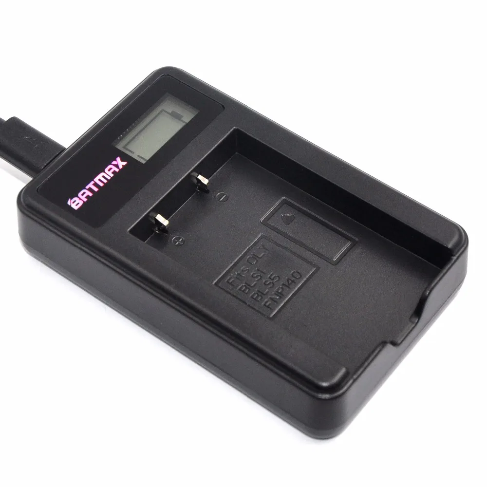 Зарядное устройство с ЖК-дисплеем и USB для PS-BLS5 BLS-5 BLS50 аккумулятор Olympus PEN BLS-50 E-PL2
