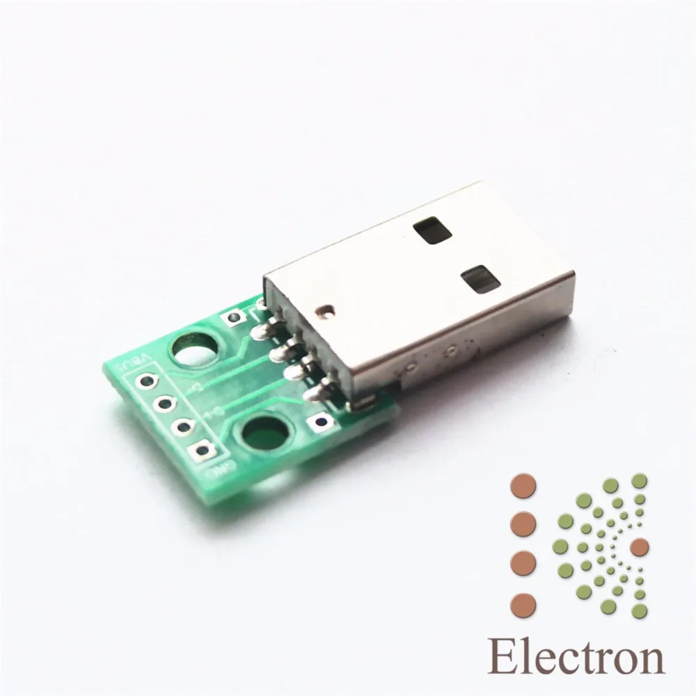 10 шт./компл. USB разъем преобразует в печатную плату припоя 4-контактный DIP 2 54 мм Шаг