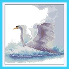 Вечный любовь полет лебедь Китайский крестиком наборы экологический хлопок штампованный 11 14CT DIY новогодние украшения для дома
