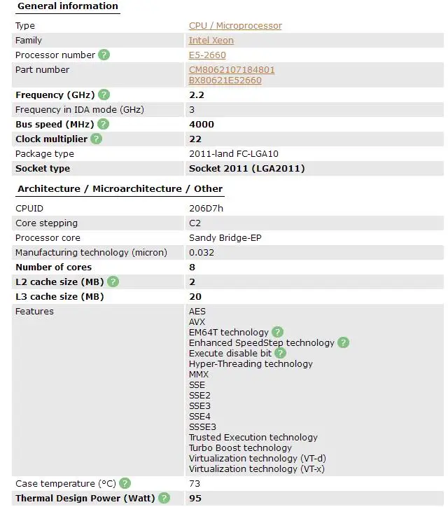 ПК компьютер Intel Xeon процессор E5-2660 E5 2660(20 м кэш, 2,20 ГГц, 8,00 GT/s Intel QPI) SROKK C2 LGA2011 CPU
