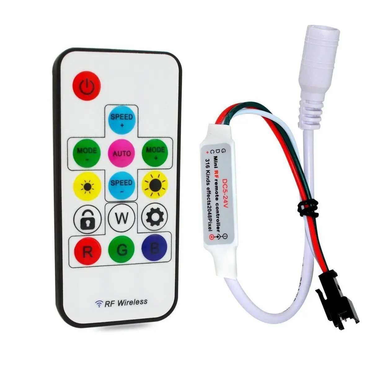 SP103E Беспроводной RF цифровой Full Цвет RGB светодиодный полосы контроллер 14 ключевых